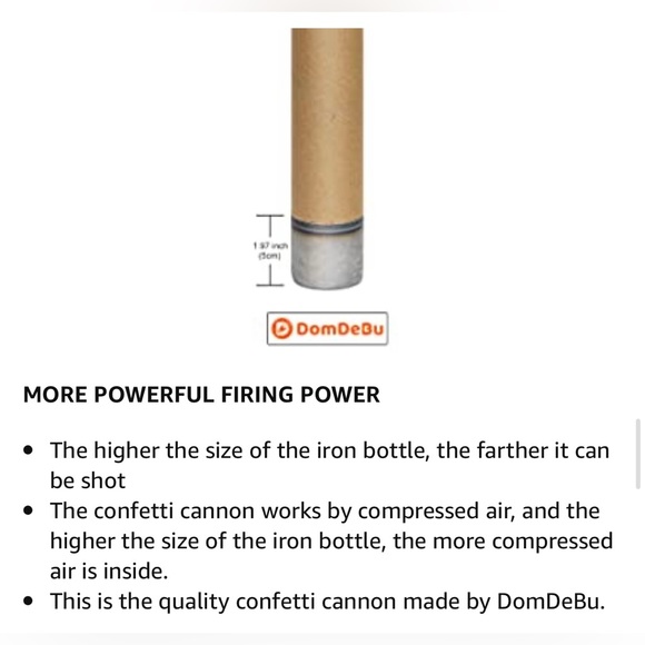 4 Gender Reveal Confetti Cannon in Pink - Picture 9 of 10